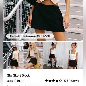 Princess Polly Gigi Skort in Black